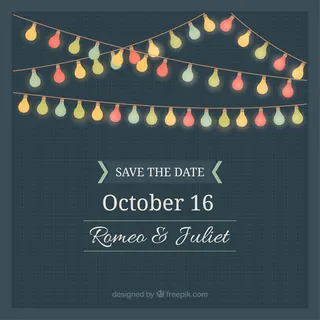 婚礼背景彩灯花环