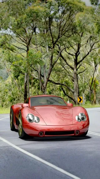 红色跑车高清摄影图片