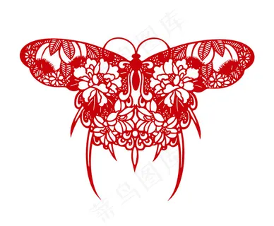 矢量蝴蝶花纹设计