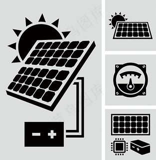 太阳能发电图标