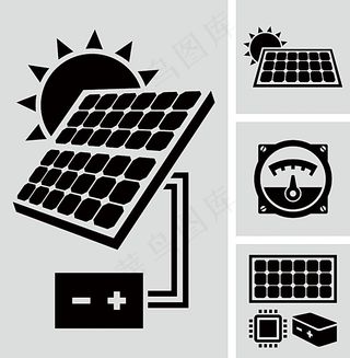 太阳能发电图标