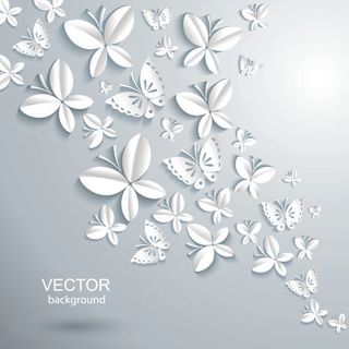 典雅艺术剪纸设计文本模板矢量素材-...