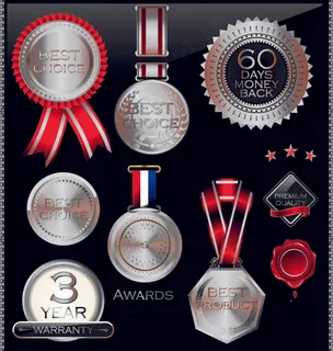 徽章造型周年庆标签矢量素材