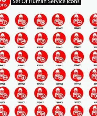 人类服务的图标矢量