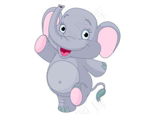 卡通小象02矢量素材