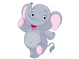 卡通小象02矢量素材