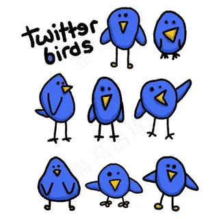 卡通小鸟简笔插画