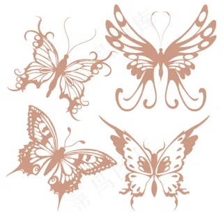 精美的蝴蝶笔刷图片