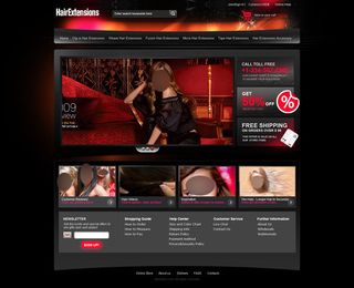 国外B2C高端假发站psd分层素材