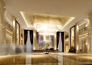 欧式大厅3D效果模型