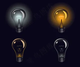 环保主题创意灯泡——矢量素材