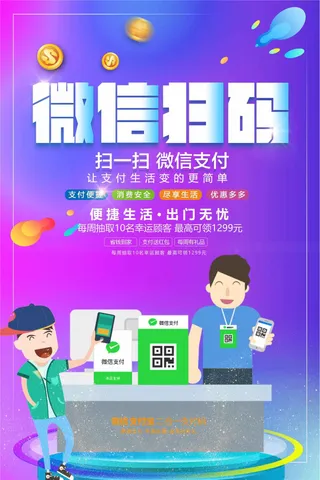 微信扫一扫关注二维码海报设计