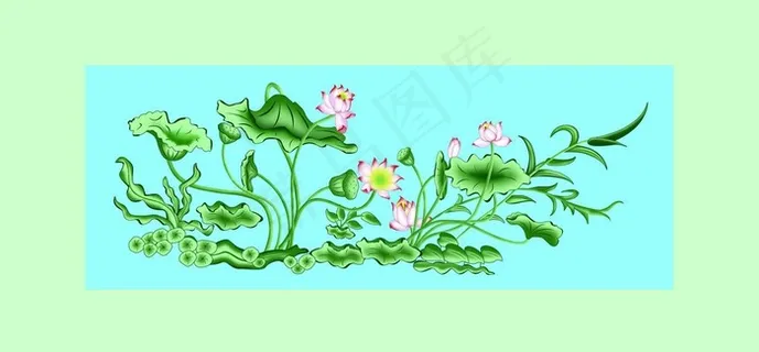 雕梁画栋 荷花图片