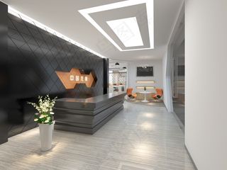 某化妆品办公室前厅设计效果图