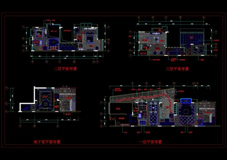一套豪华别墅平面装修图