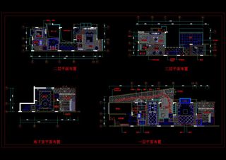 一套豪华别墅平面装修图