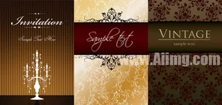 欧式古典复古花纹背景矢量素材