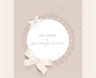 矢量浪漫婚庆卡片背景边框