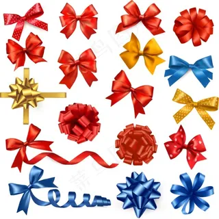 丝带蝴蝶结背景矢量素材