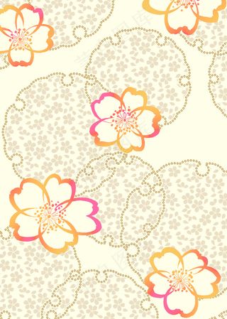 花卉花纹海报背景服装T恤手机壳素材