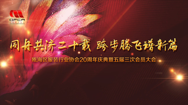 喜庆企业20周年庆典海报背景