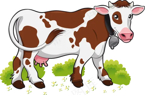 卡通奶牛图片免抠png透明图层素材 卡通奶牛图片免抠png透明图层素材