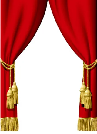 红色的帷幕矢量