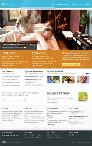 欧美水疗spa模板