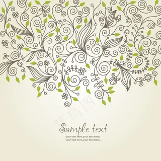 淡雅花纹背景矢量素材4