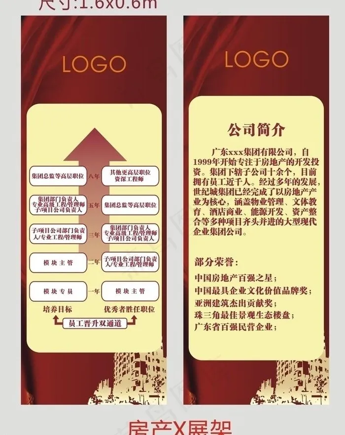 房产x展架图片cdr矢量模版下载