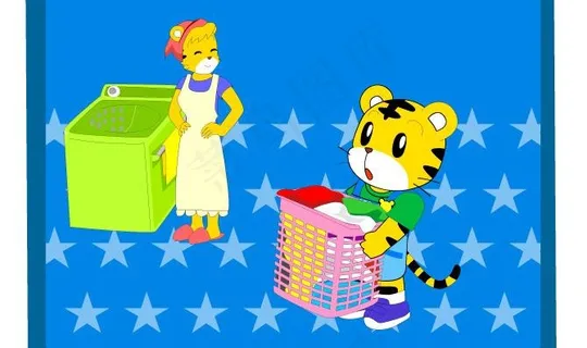 巧虎帮妈妈洗衣服图片