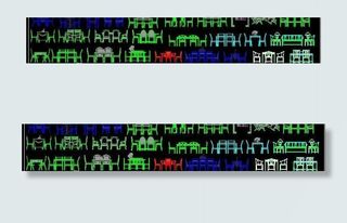 超级立面 成套桌椅图块