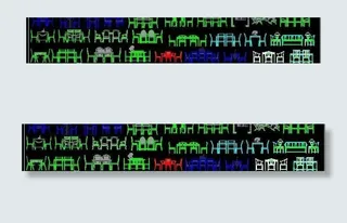 超级立面 成套桌椅图块