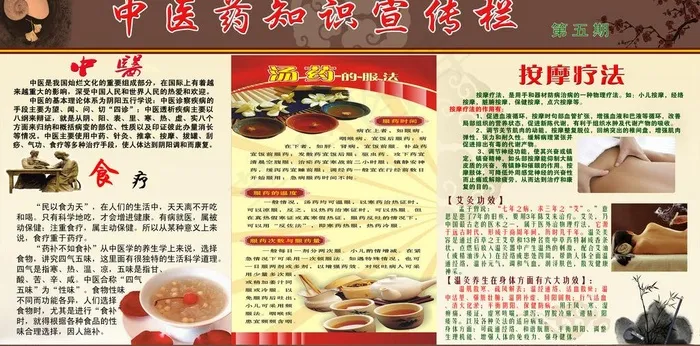 中医知识宣传栏图片(6180X3402(DPI:72))psd模版下载