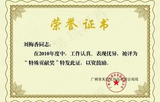 公司荣誉证书矢量素材