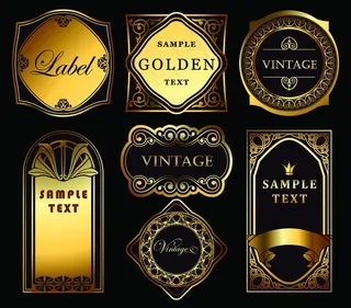 欧式金色花纹图片