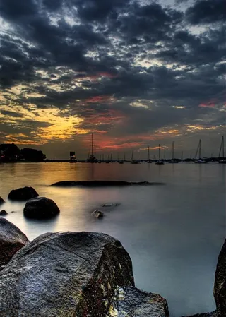 海洋落日风光图片