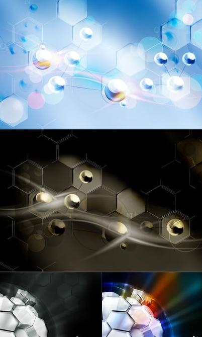 星光六边形背景矢量素材eps,ai矢量模版下载