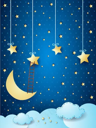 月亮星星贴画