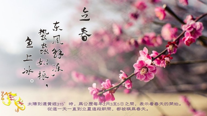 立春海报cdr矢量模版下载