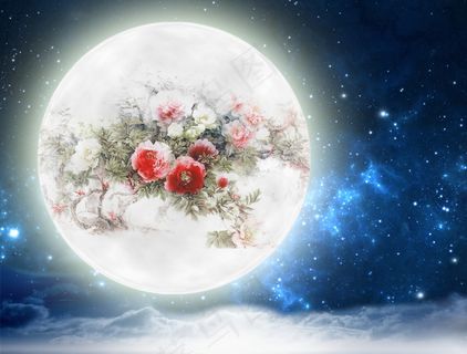 中秋节月亮素材PSD源文件