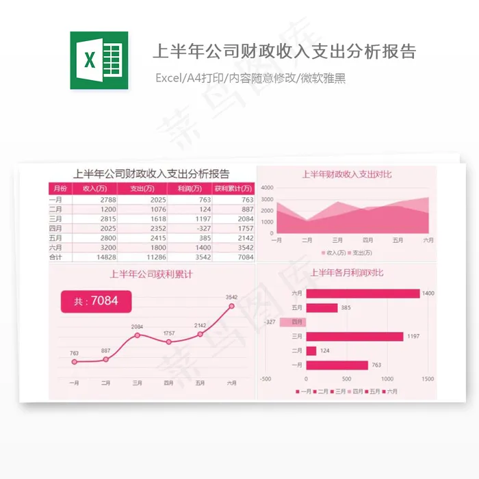 上半年公司财政收入支出分析报告