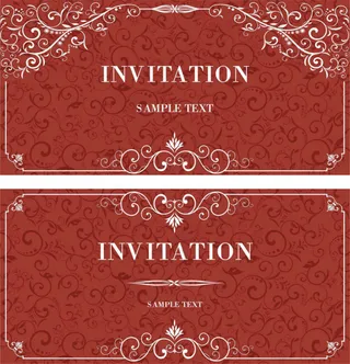 简洁请柬花纹背景图片