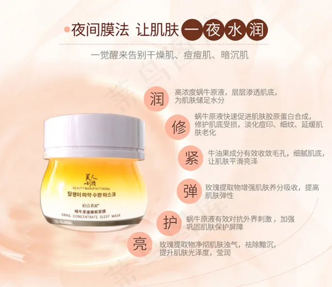 面膜美白保湿化妆品淘宝详情页psdpsd模版下载