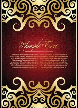 华丽古典欧式花纹底纹花边框图片