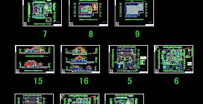 古典风格电影城建筑设计施工图