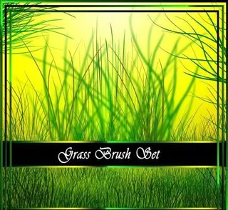 清爽绿草PS笔刷