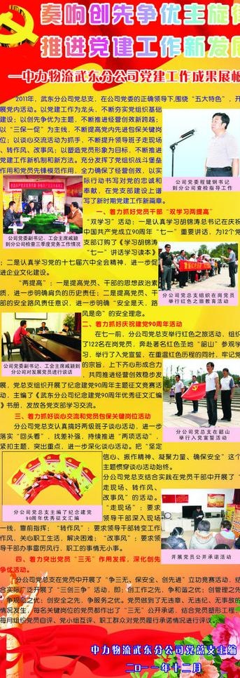党建工作成果展图片cdr矢量模版下载