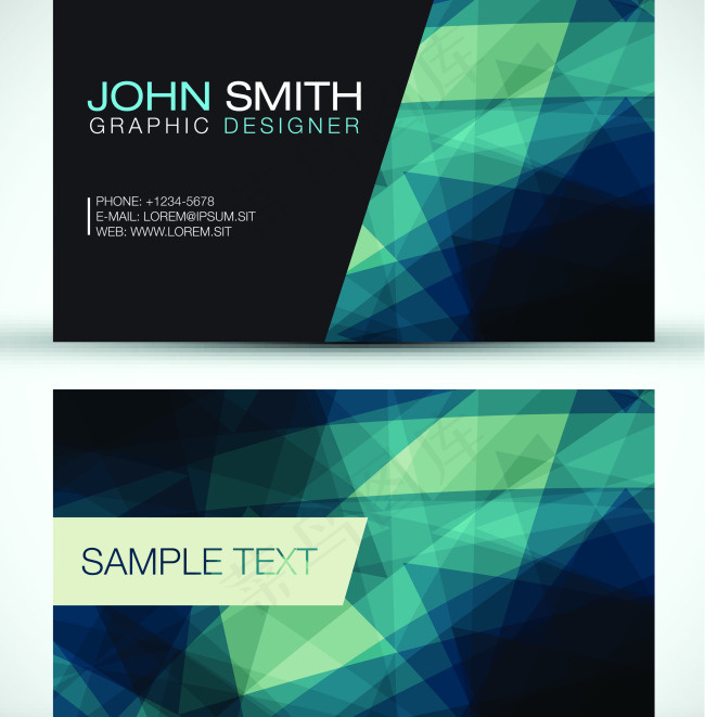 商务名片与传单矢量素材