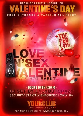 情人节性感爱情派对海报